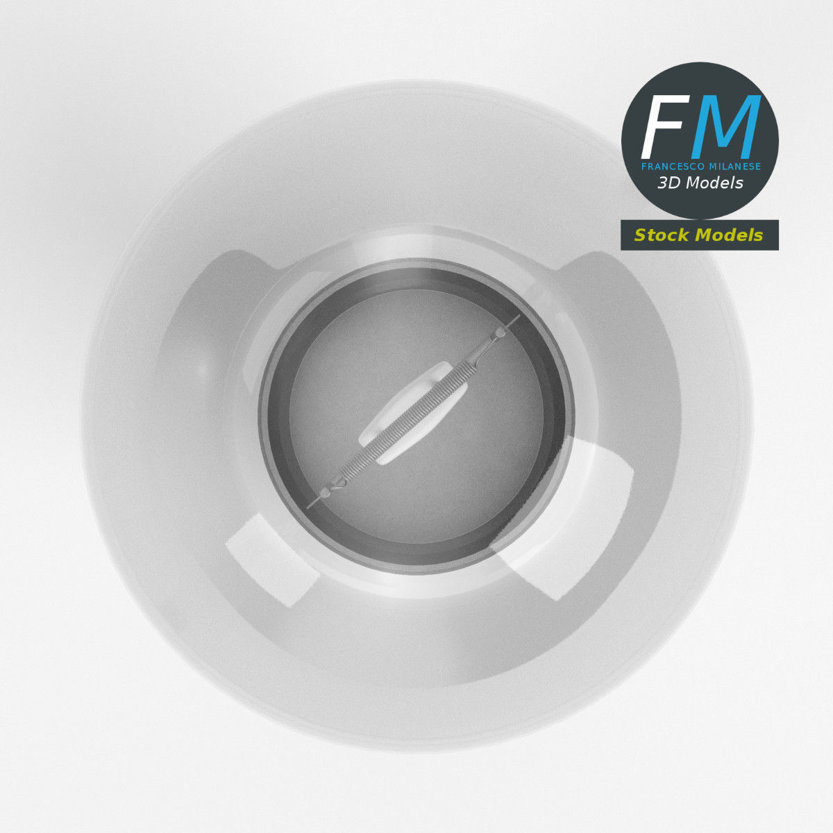 12V incandescent car light 3D model_6