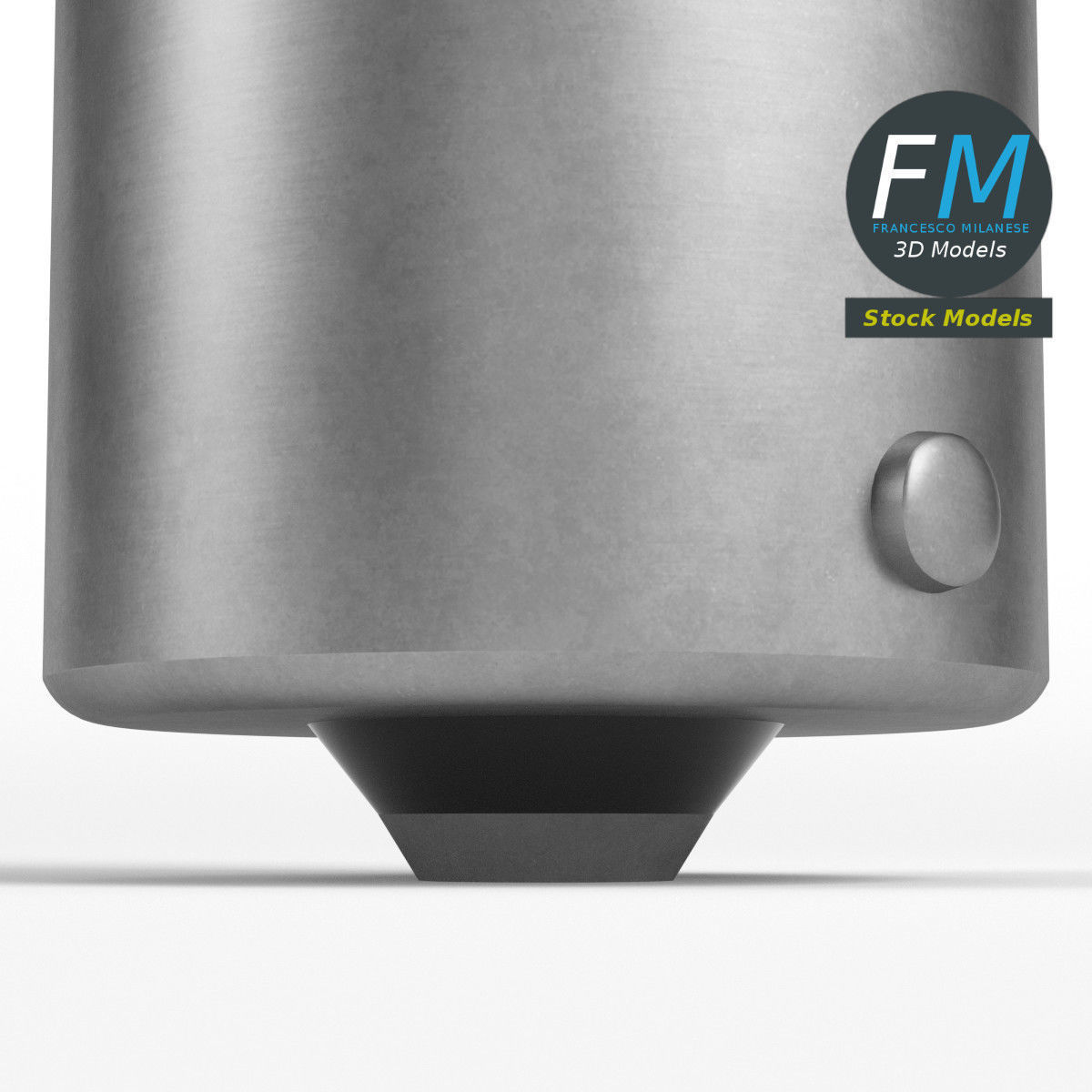 12V incandescent car light 3D model_4