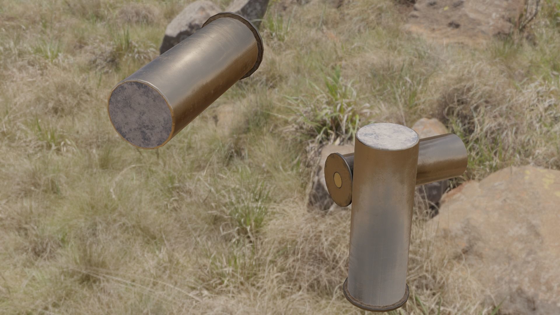 Victorian Triple Barreled Shotgun Low-poly 3D model_4