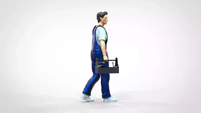 N9 Mechanic carrying a toolbox 3D print model 4