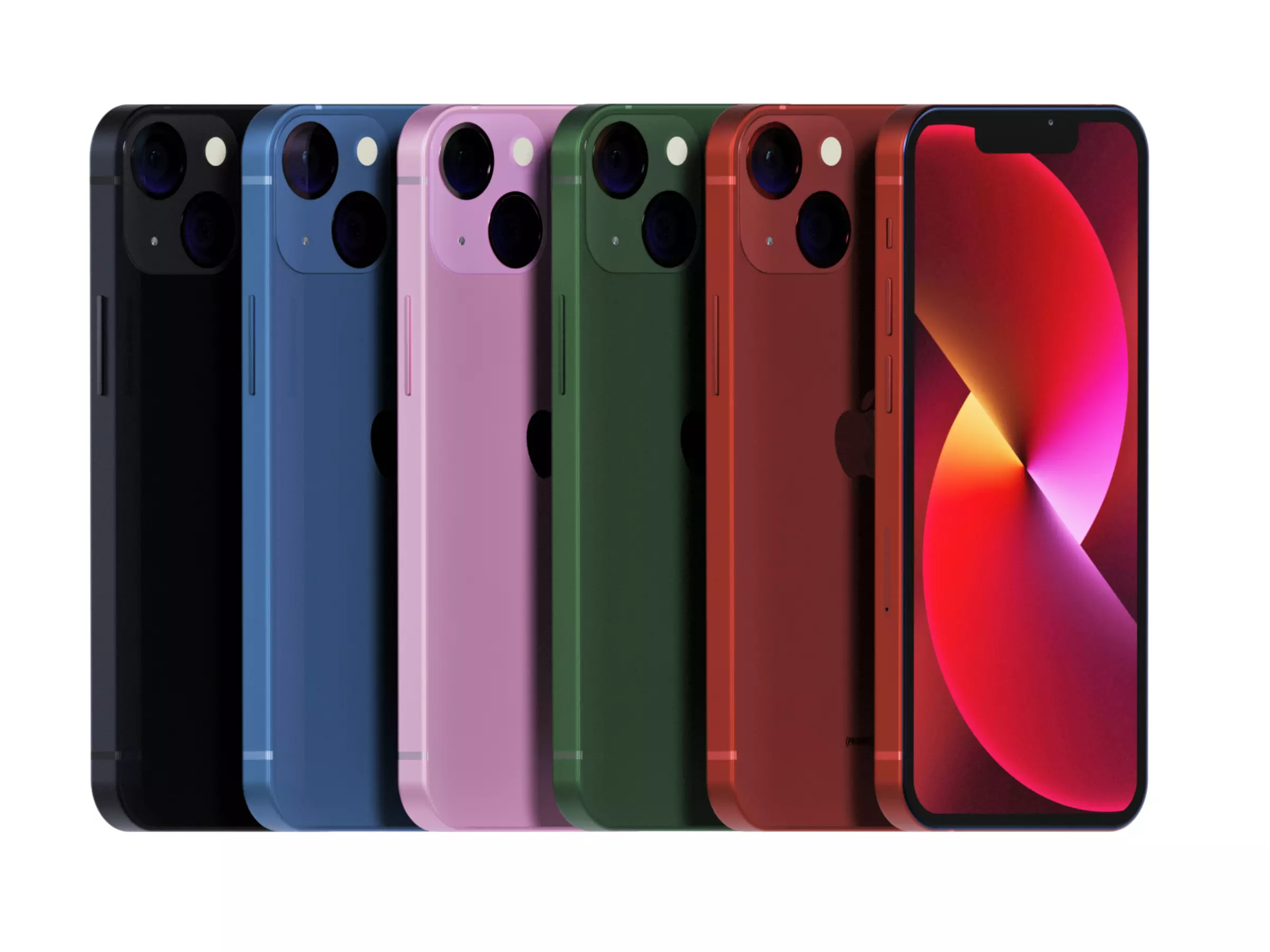 iPhone 13 Mini All Official Colors Free 3D model_0