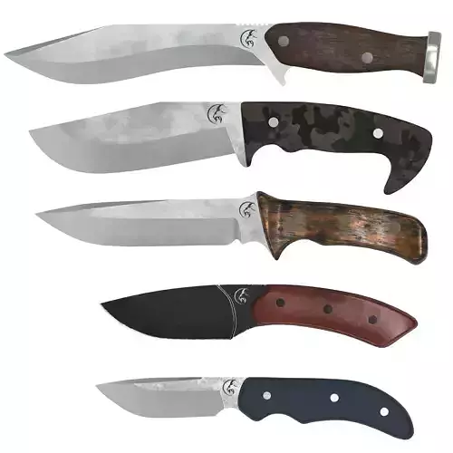 Survival Knife Pack - 5 Models - with 5 Handle Skins each