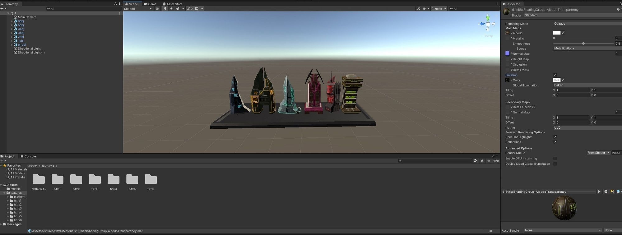 Sci-fi towers pack Low-poly 3D model_7