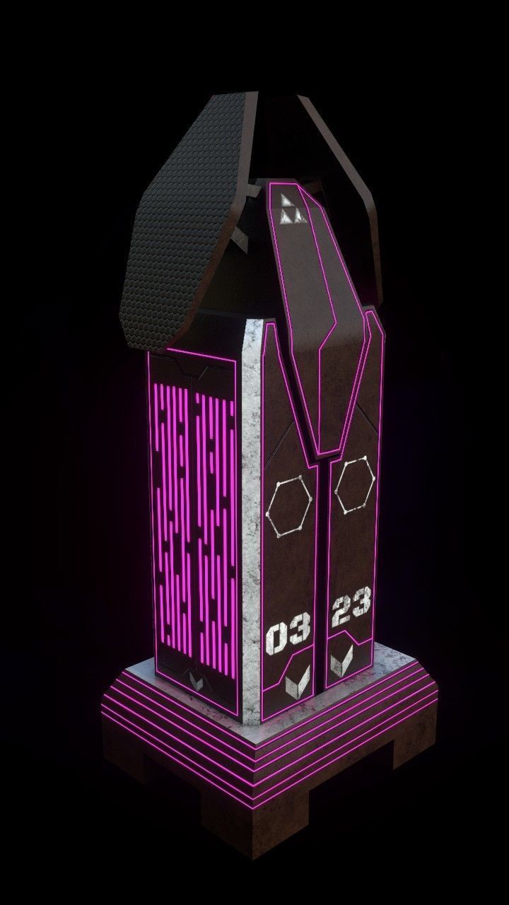 Sci-fi towers pack Low-poly 3D model_4