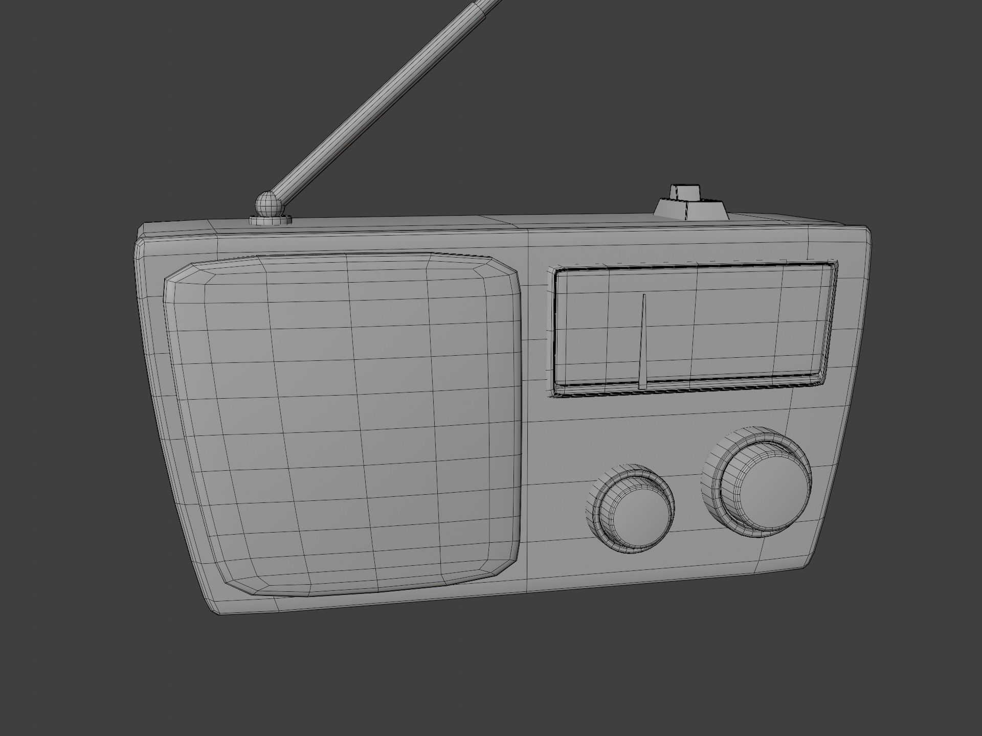 Stylized Radio Low-poly 3D model_9