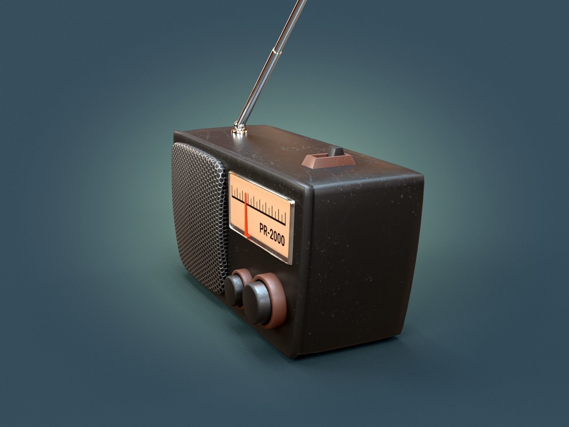 Stylized Radio Low-poly 3D model_1