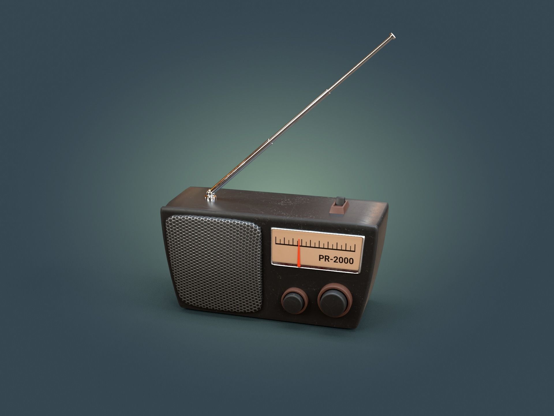 Stylized Radio Low-poly 3D model_5