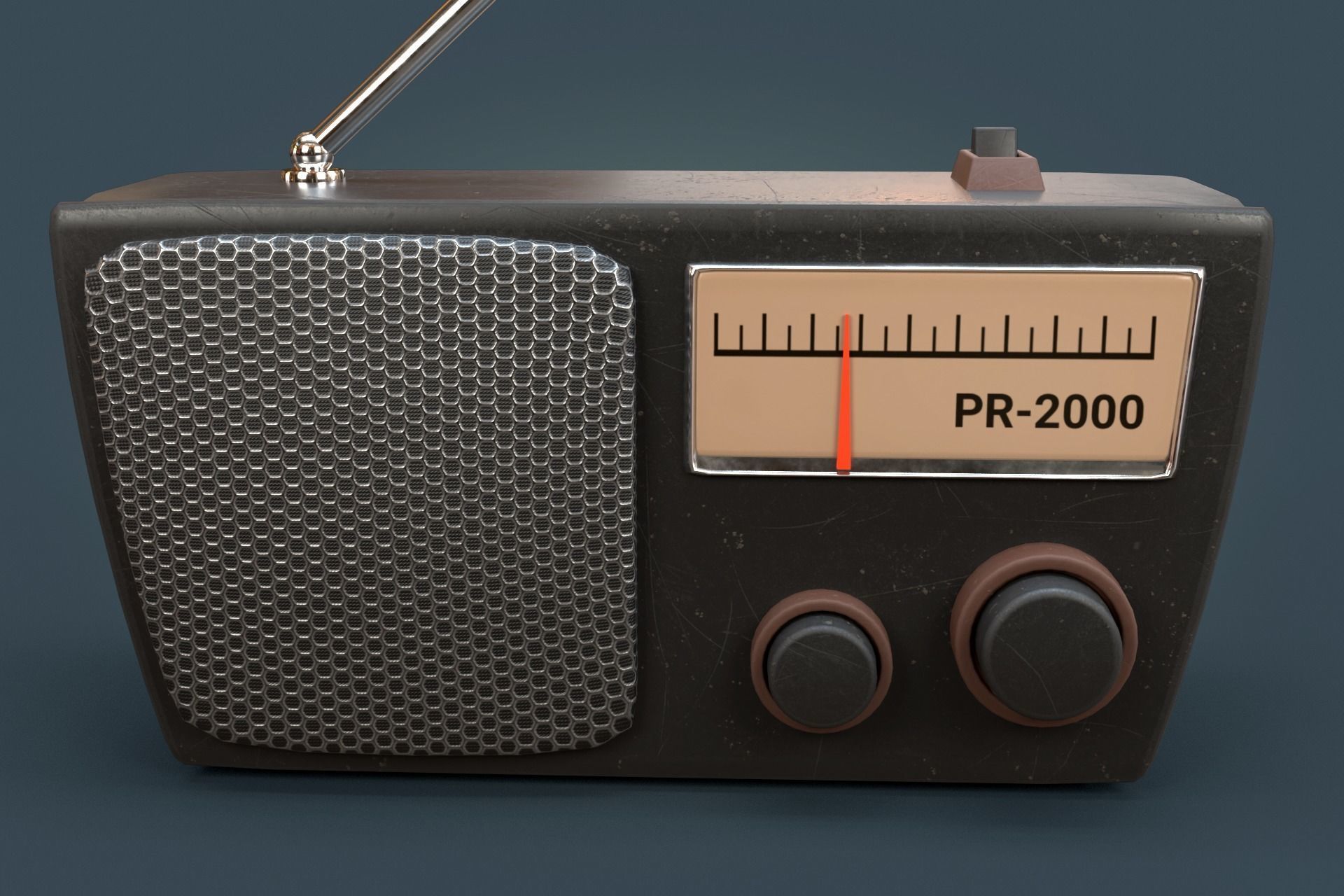 Stylized Radio Low-poly 3D model_7