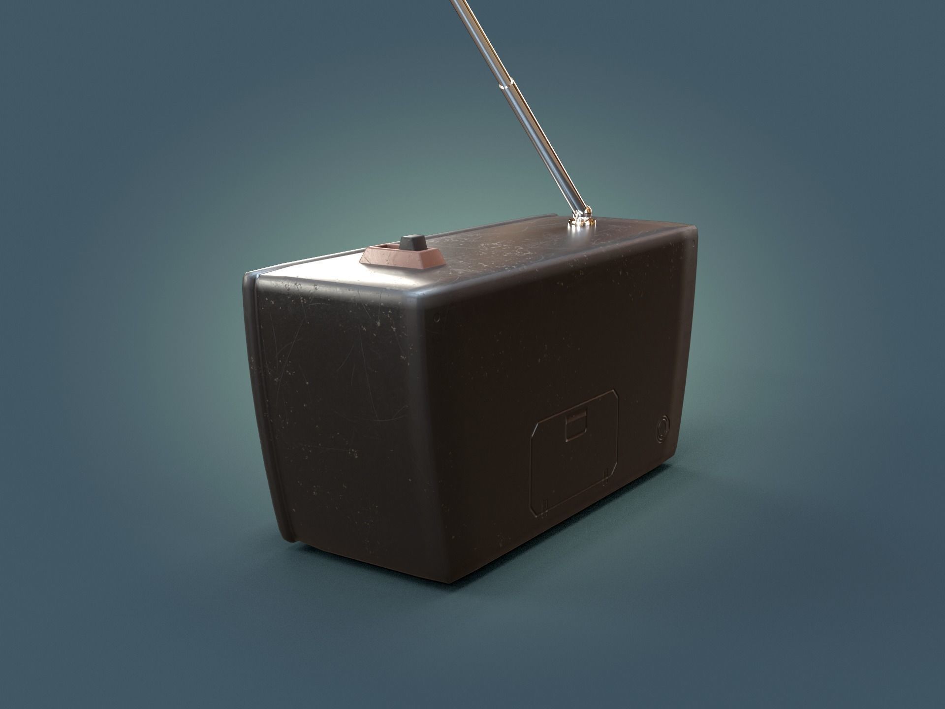Stylized Radio Low-poly 3D model_2