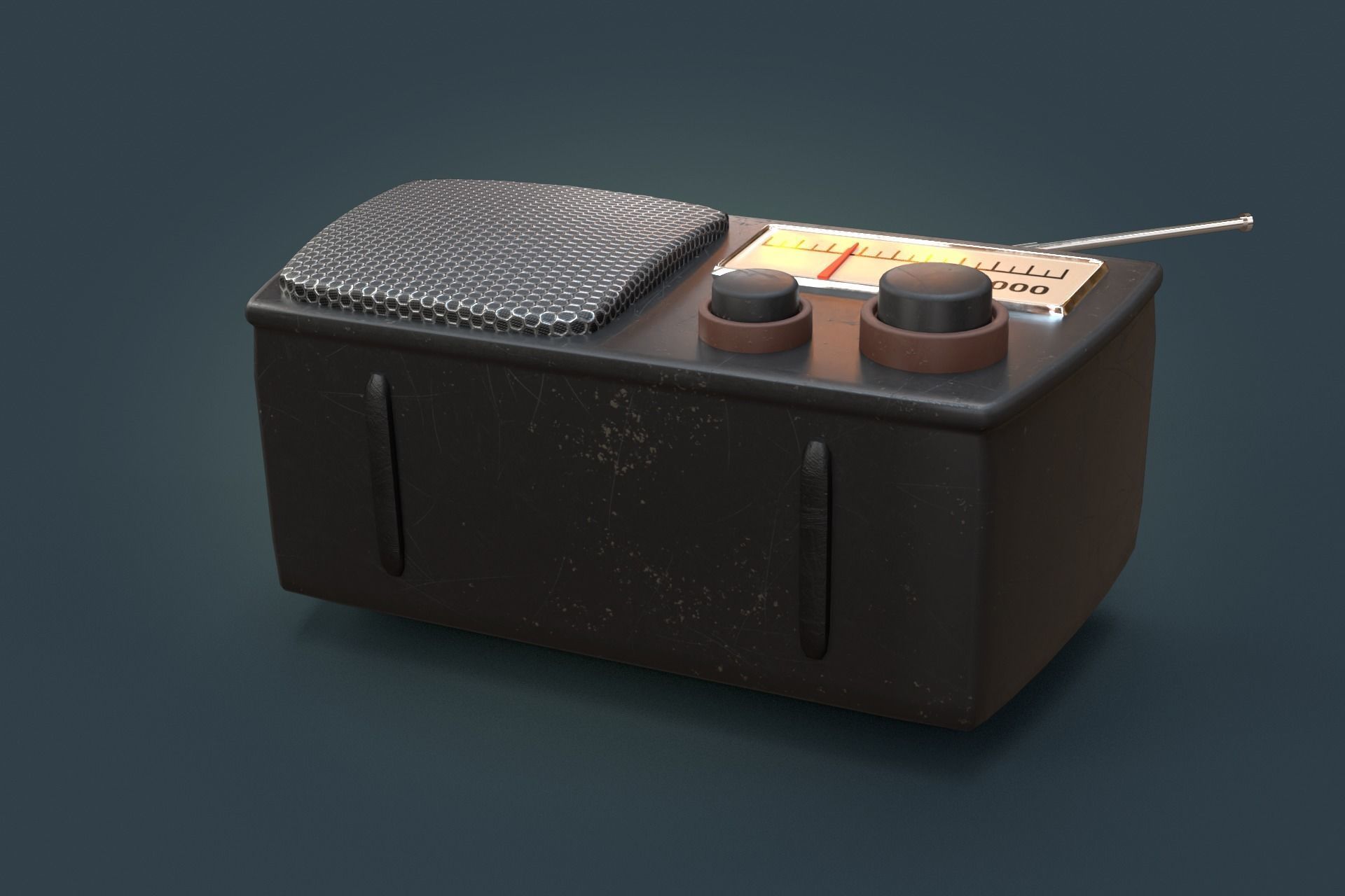Stylized Radio Low-poly 3D model_8
