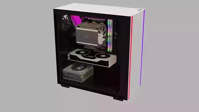 gaming pc setup with 2080