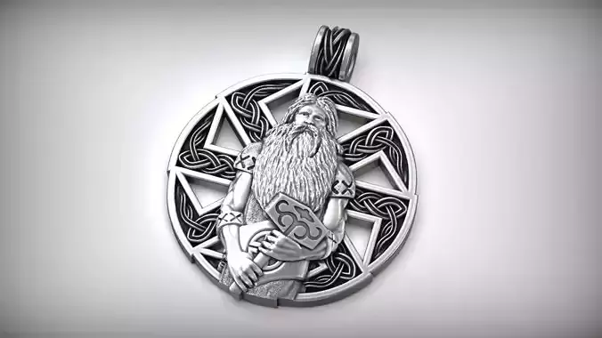 Kolovrat Viking Rune Symbol Men Amulet  3D print model