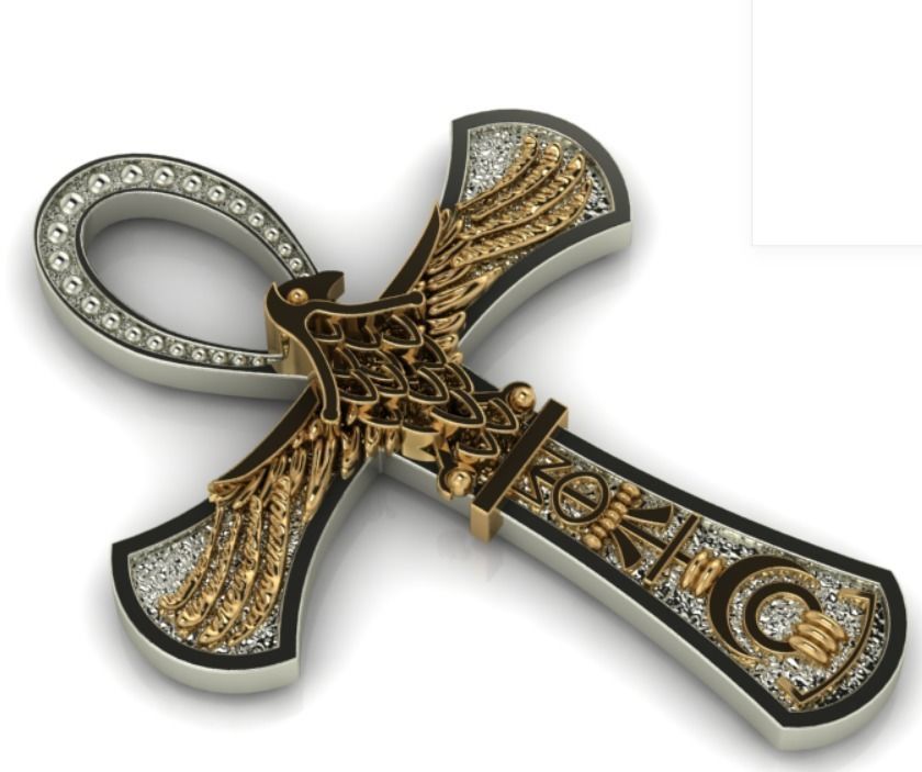 Egyptian cross Ankh 3D print model 3D print model_4