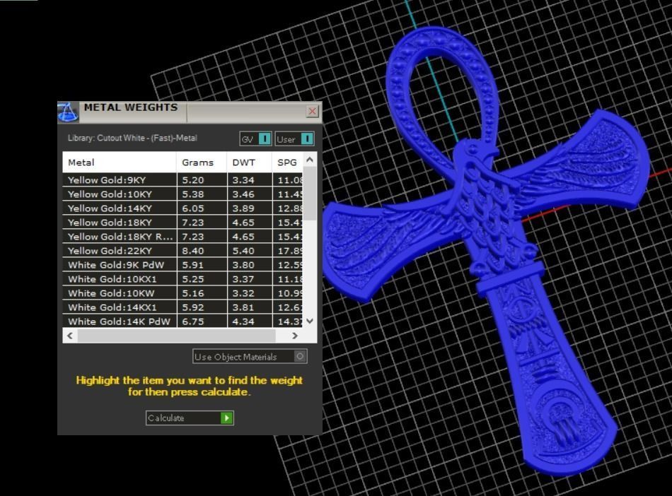 Egyptian cross Ankh 3D print model 3D print model_2