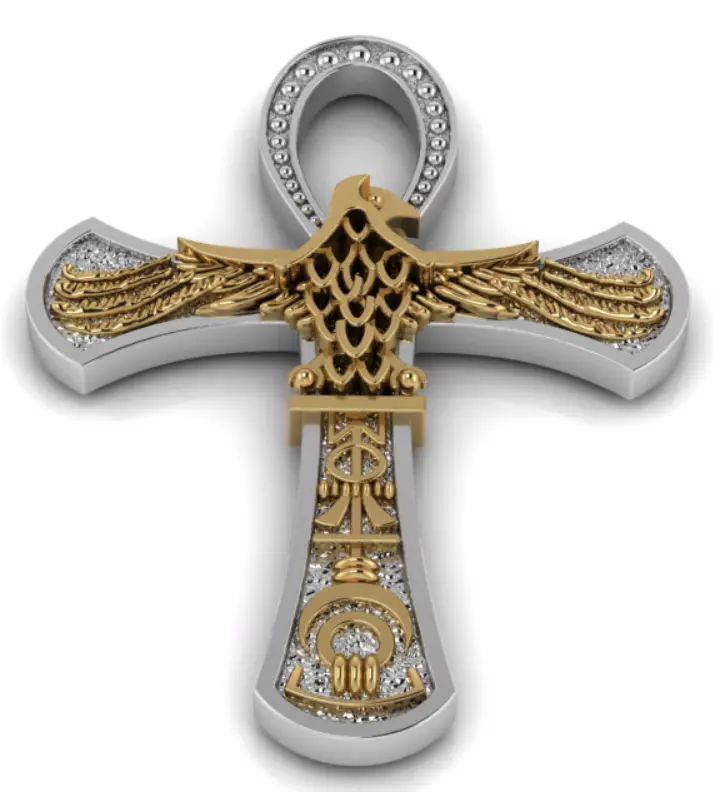 Egyptian cross Ankh 3D print model 3D print model_0