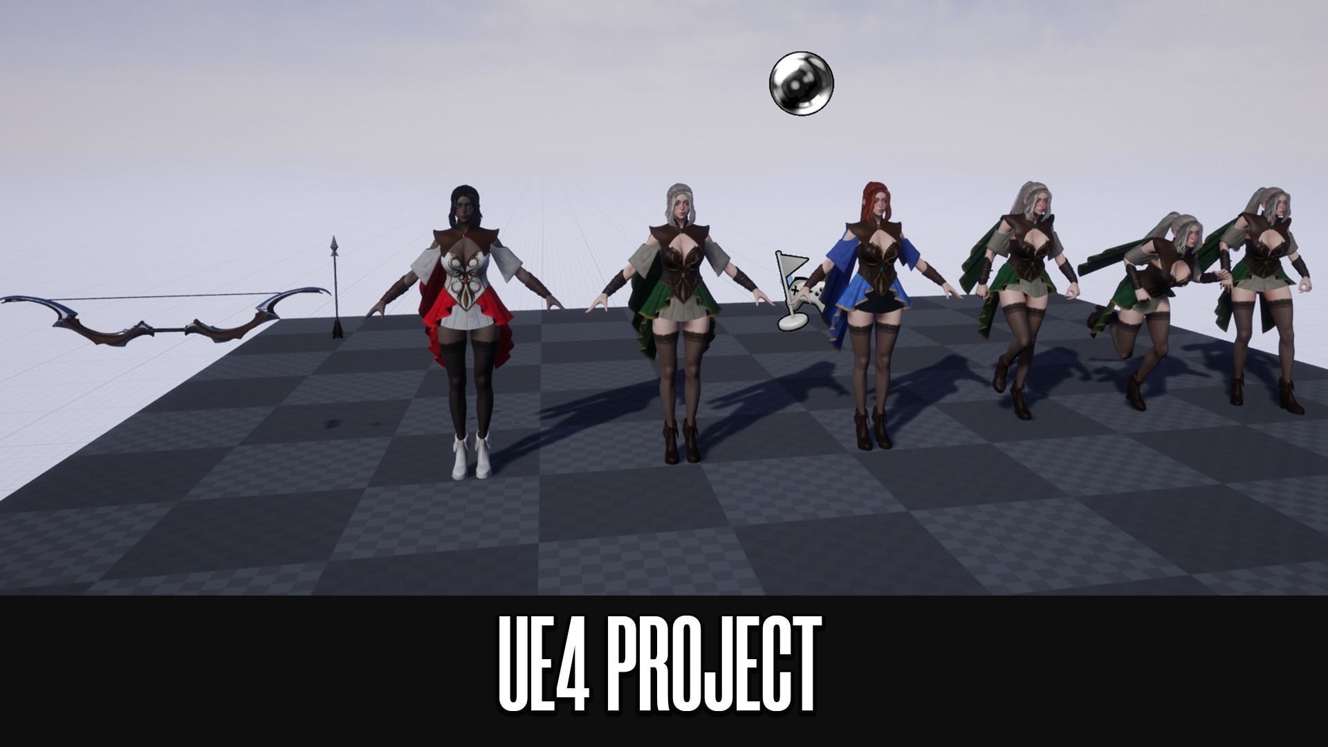 Elven Archer - Game Ready Low-poly 3D model_13