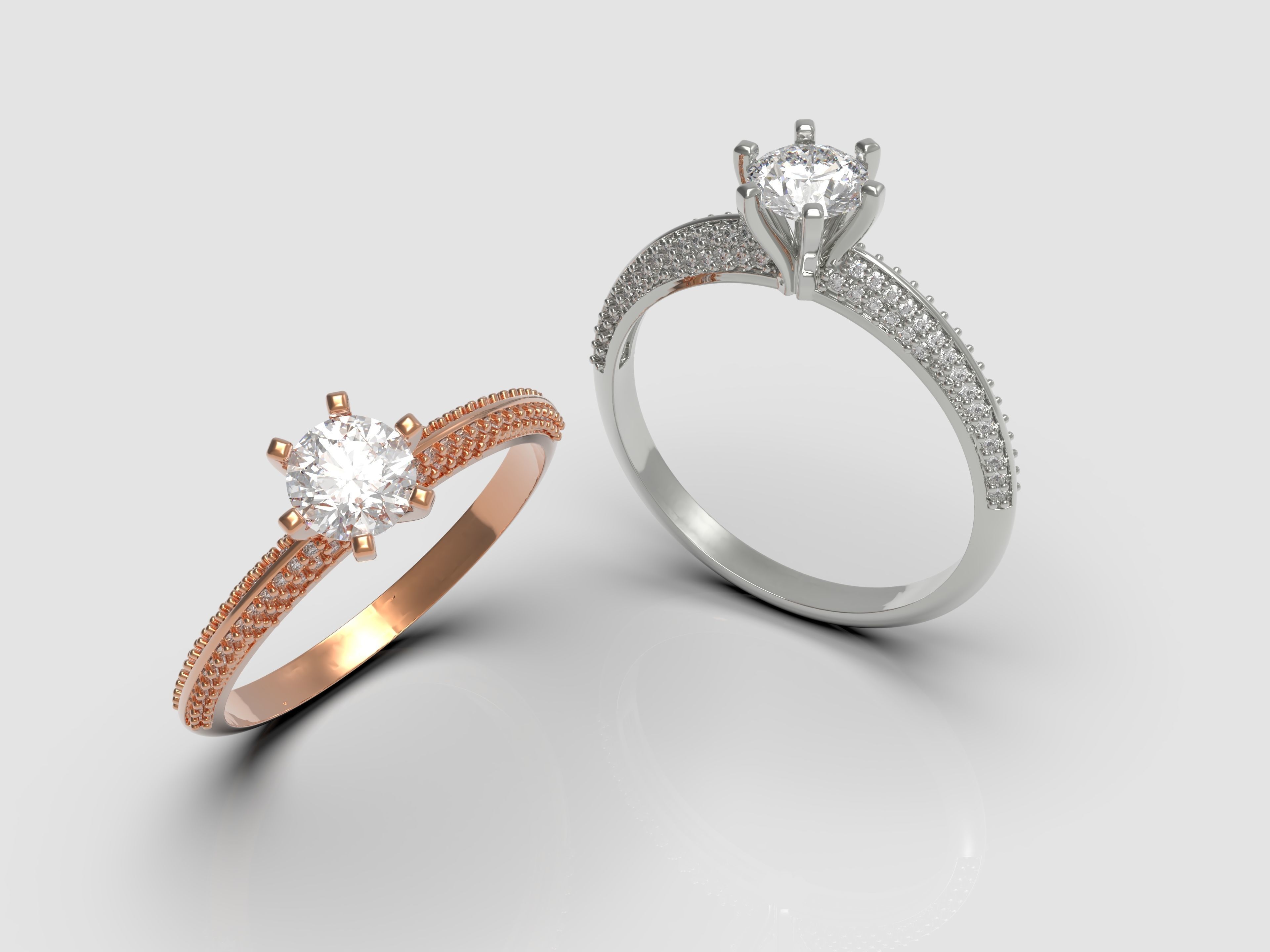 Solitaire Ring 3D print model_1