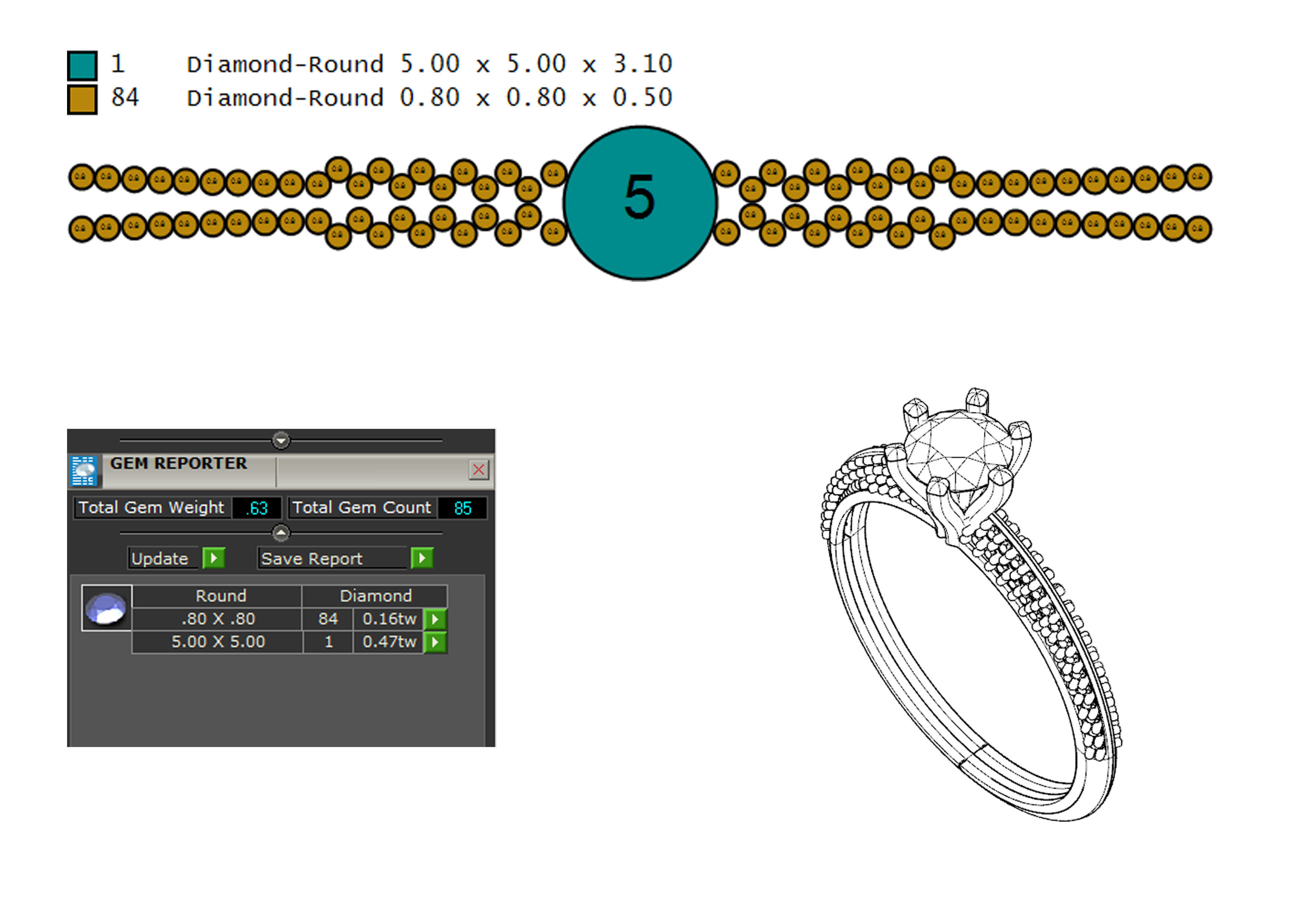 Solitaire Ring 3D print model_9