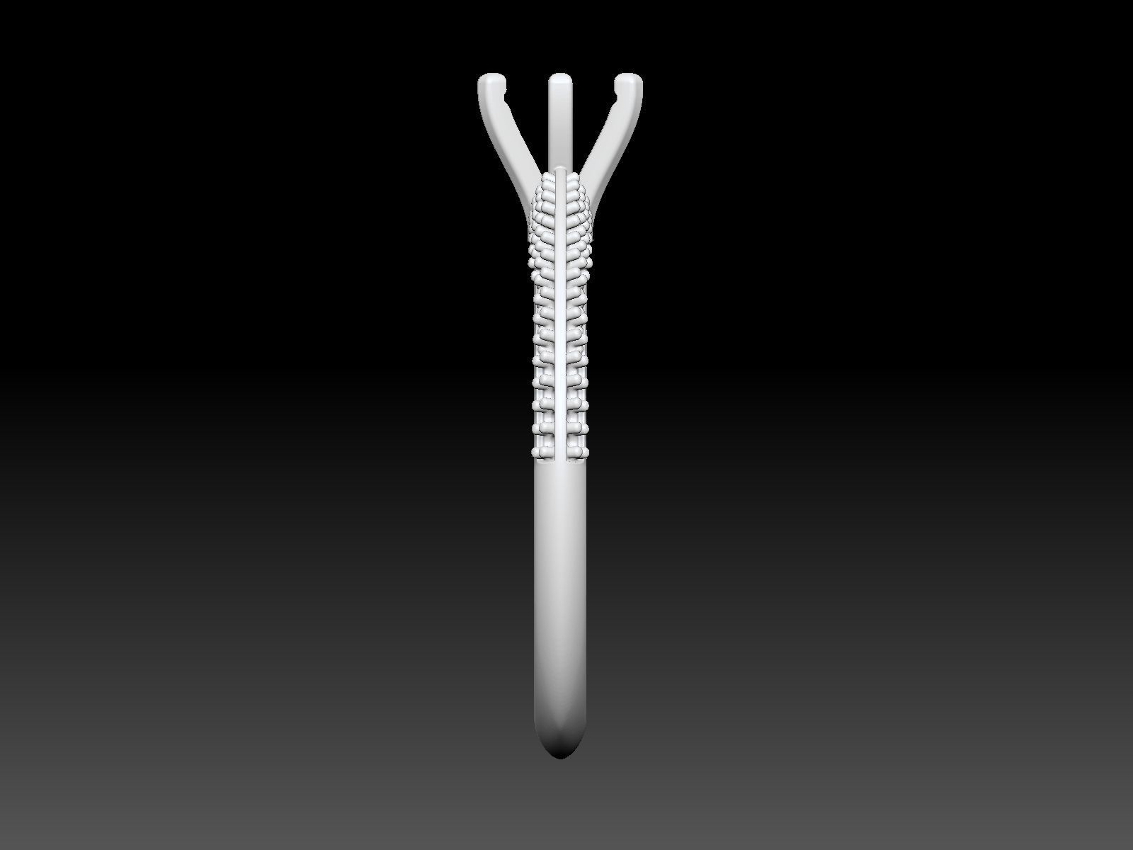 Solitaire Ring 3D print model_7