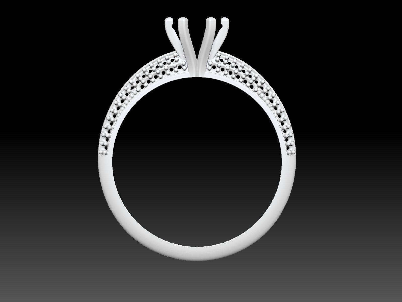 Solitaire Ring 3D print model_5