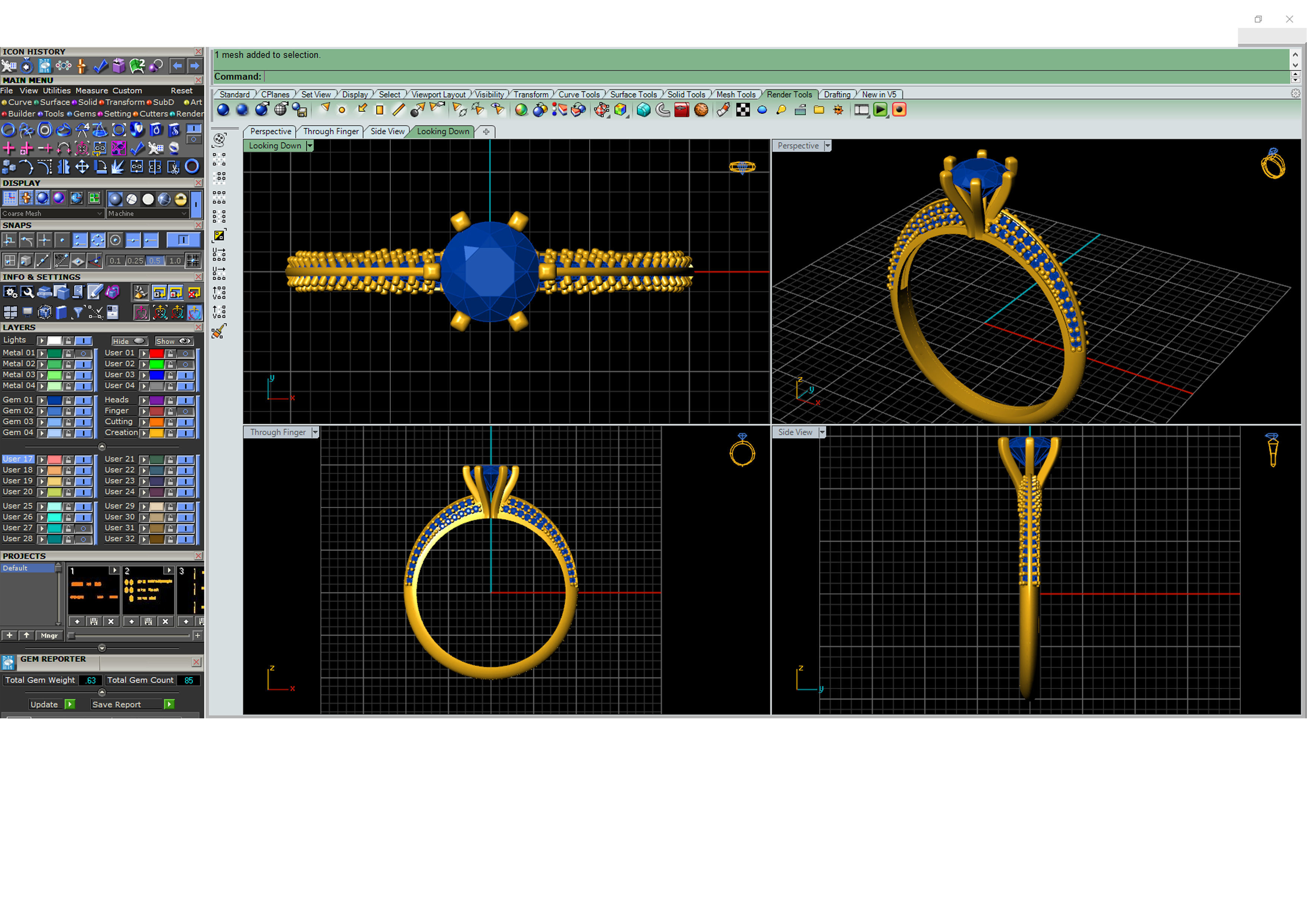 Solitaire Ring 3D print model_8