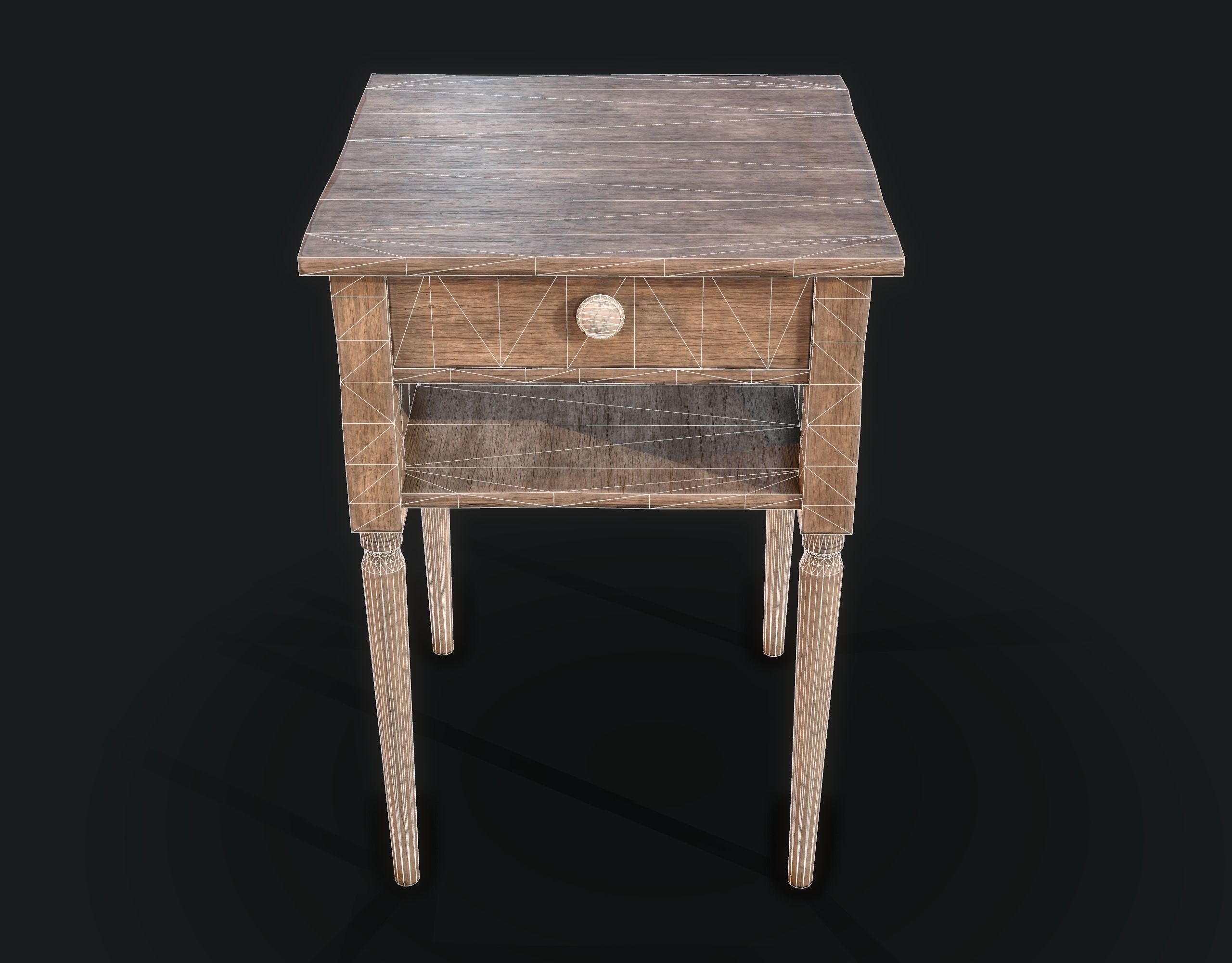 Side Table  Low-poly 3D model_9