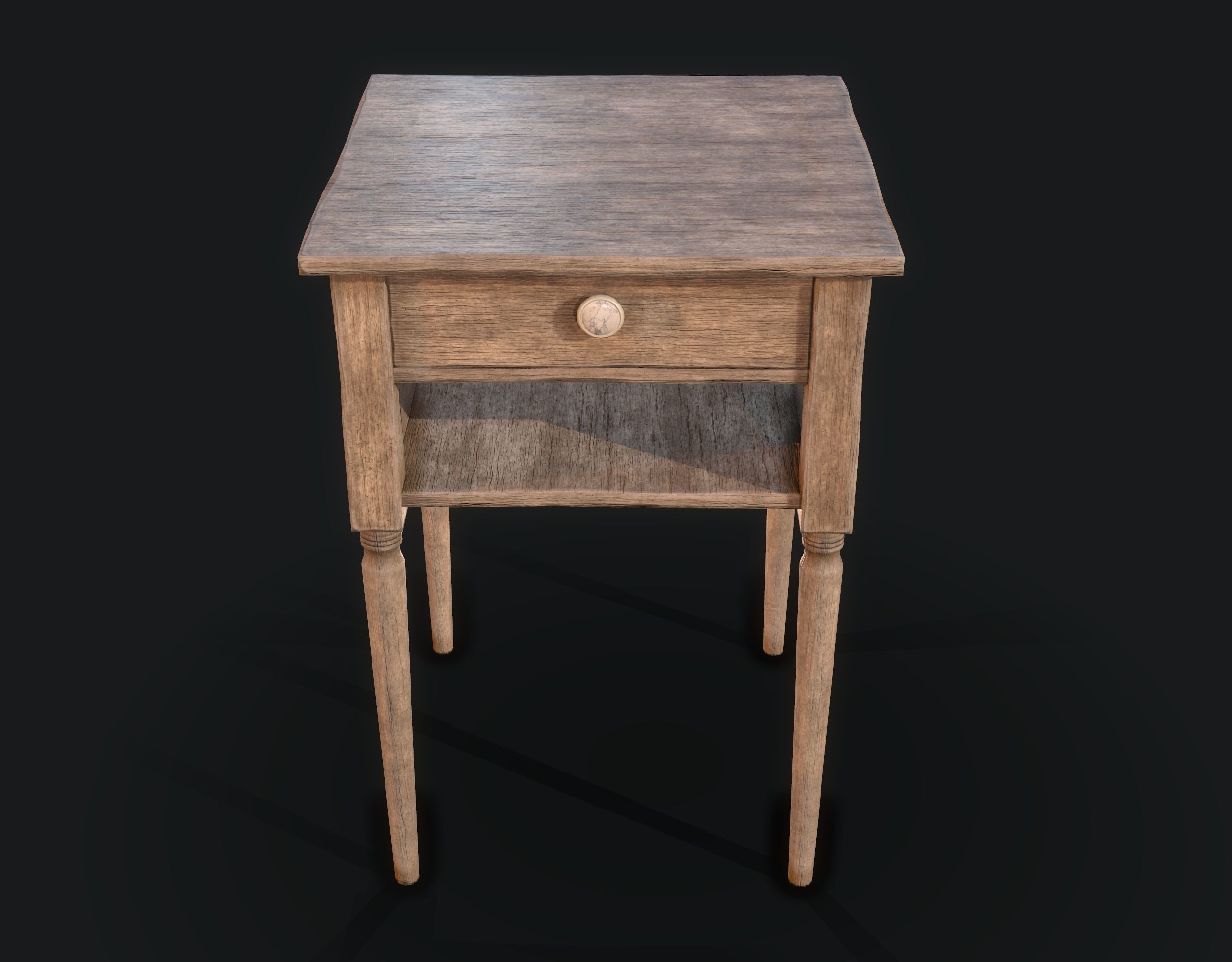 Side Table  Low-poly 3D model_8