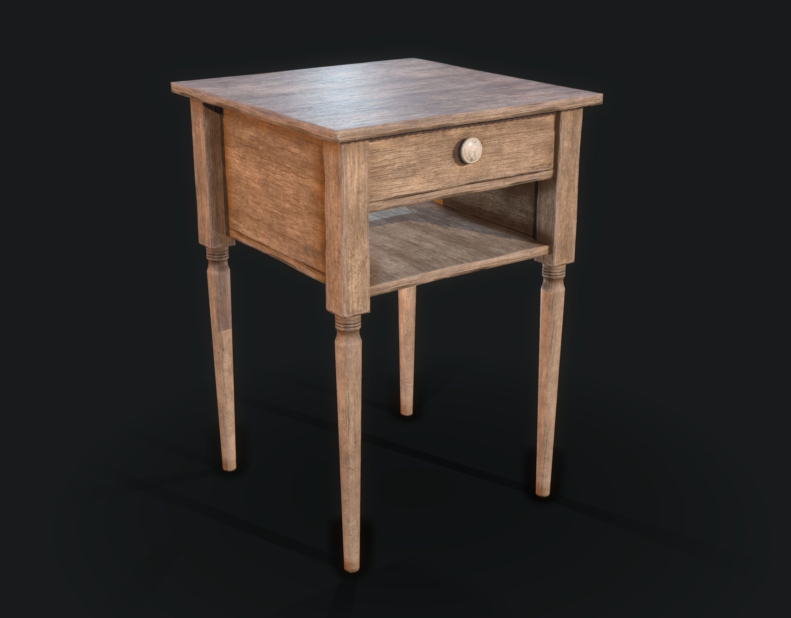 Side Table  Low-poly 3D model_4