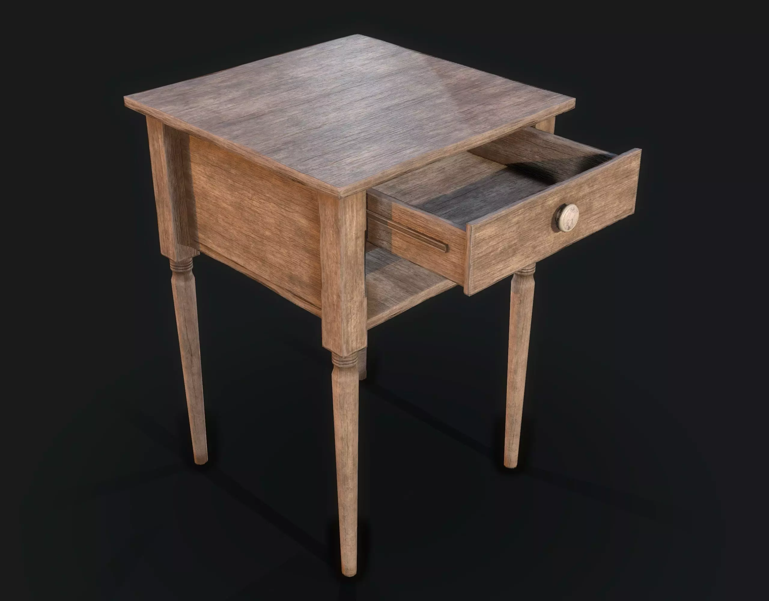 Side Table  Low-poly 3D model_0