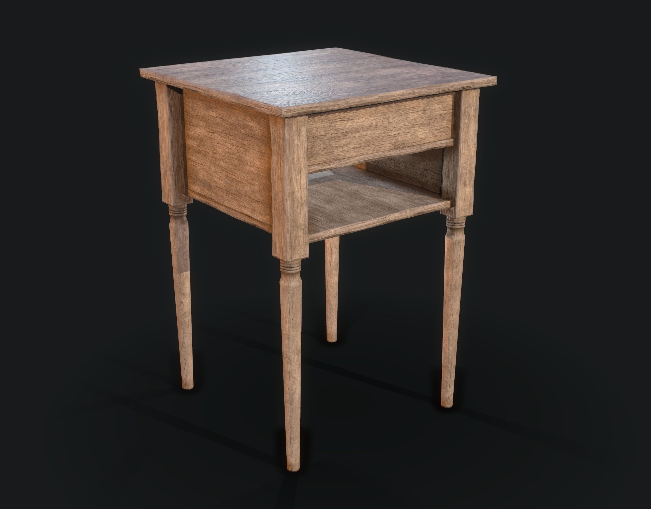 Side Table  Low-poly 3D model_6