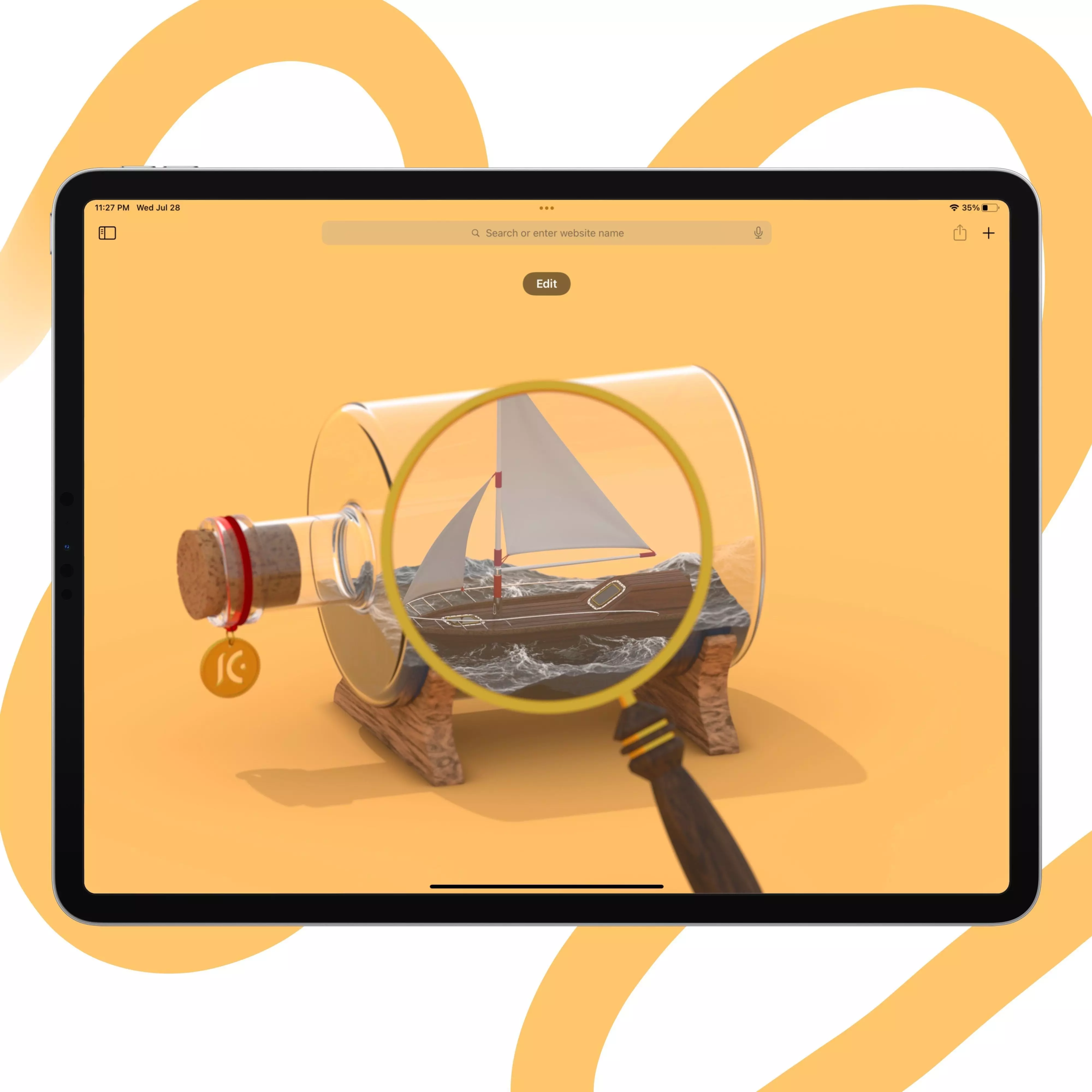 Boat In A Bottle 3D model_0