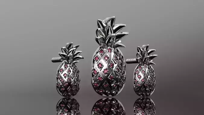 pineapple stud pendant  3D print model