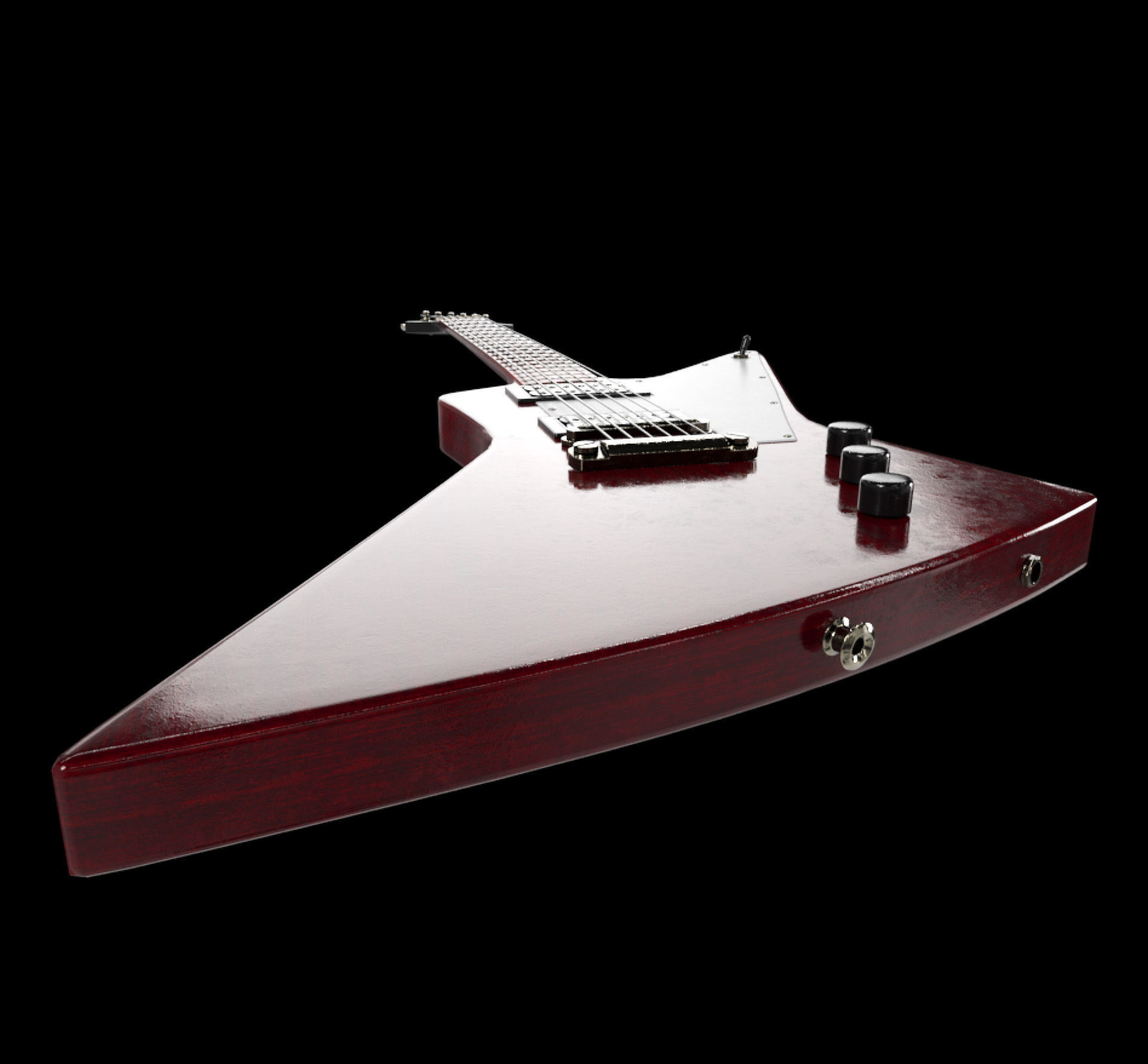 Gibson 76 Explorer Electric Guitar 3D model_2