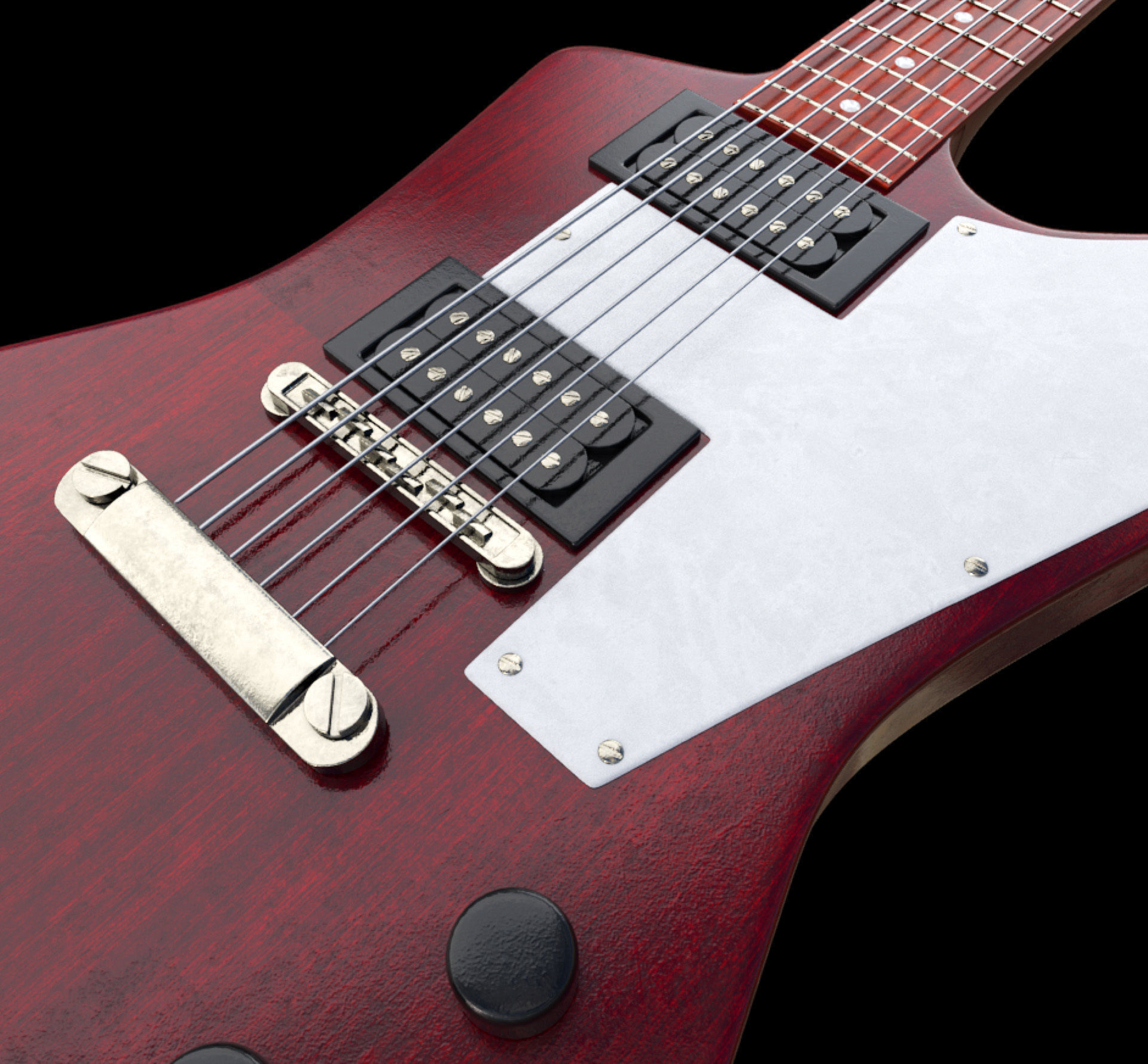 Gibson 76 Explorer Electric Guitar 3D model_1