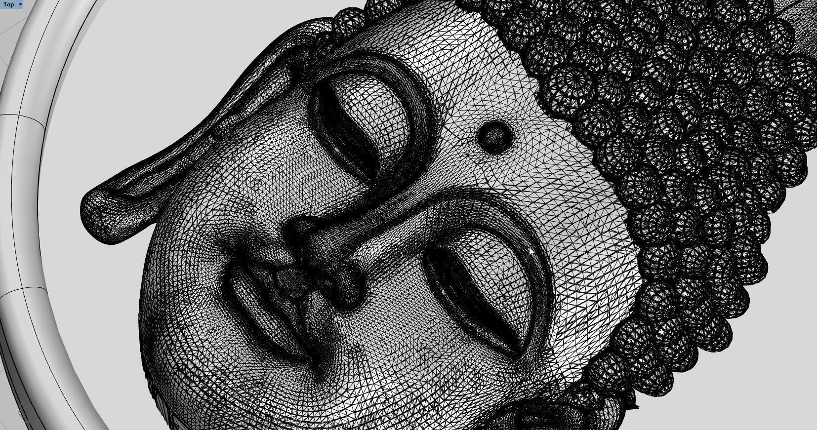 Buddha Head Charm Pendant 3D print model_4