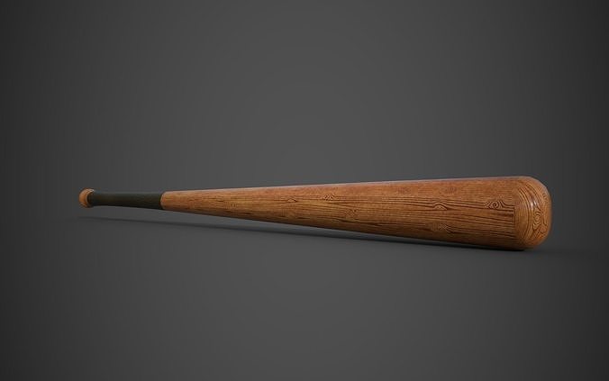 Wooden Baseball Bat Low-poly 3D model
