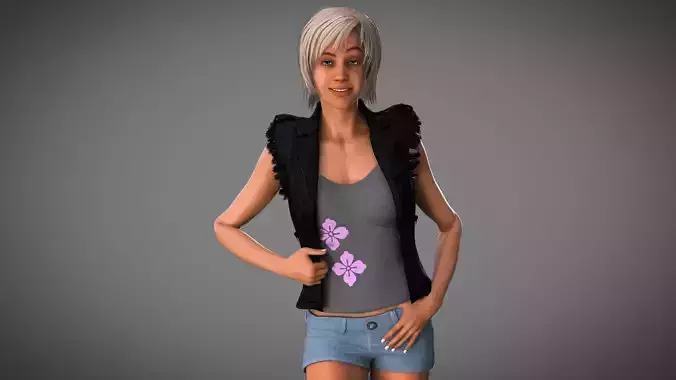 Realistic Game Ready Woman Character Laura