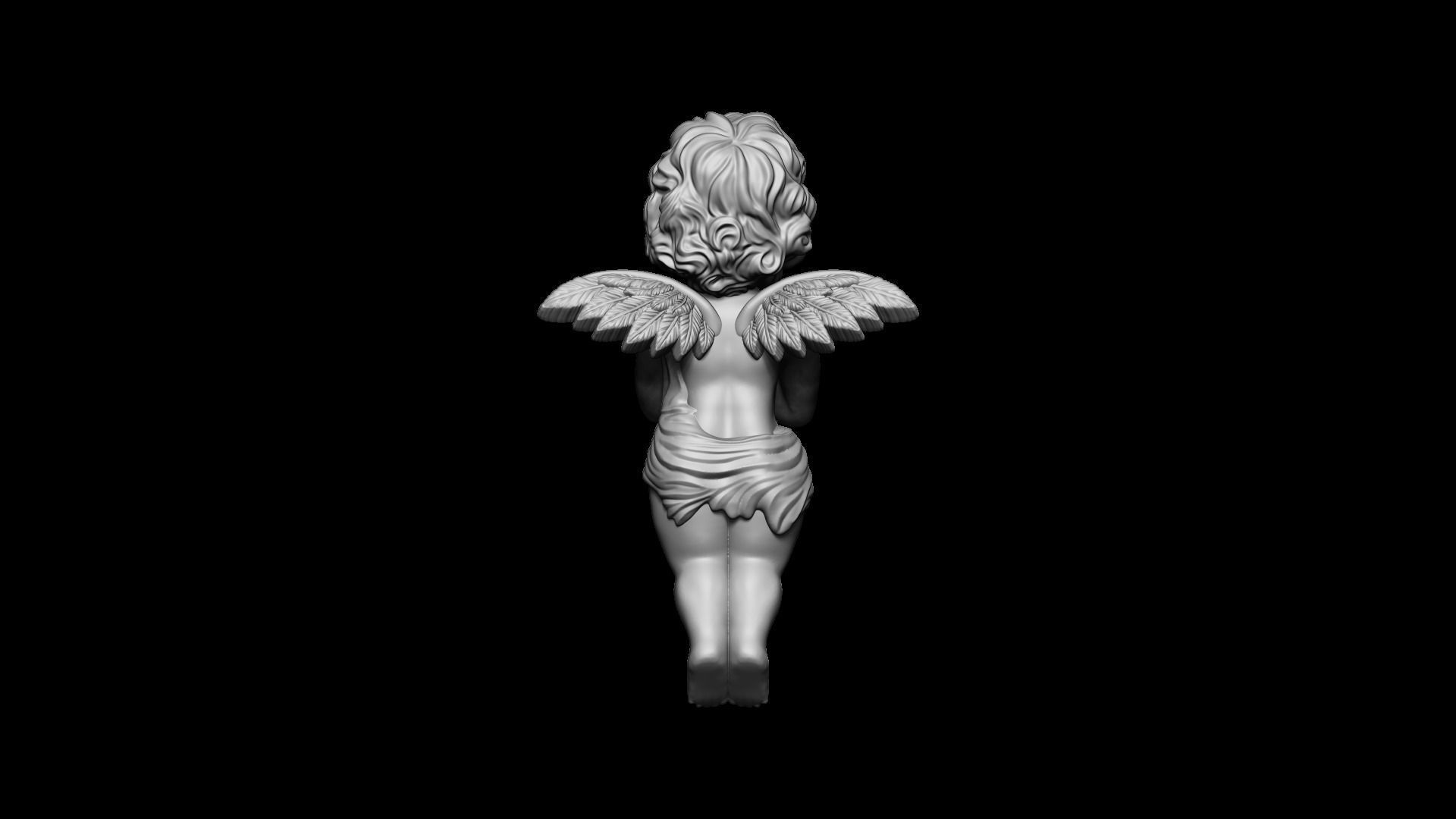 Angel pendant Version 1 3D print model_8