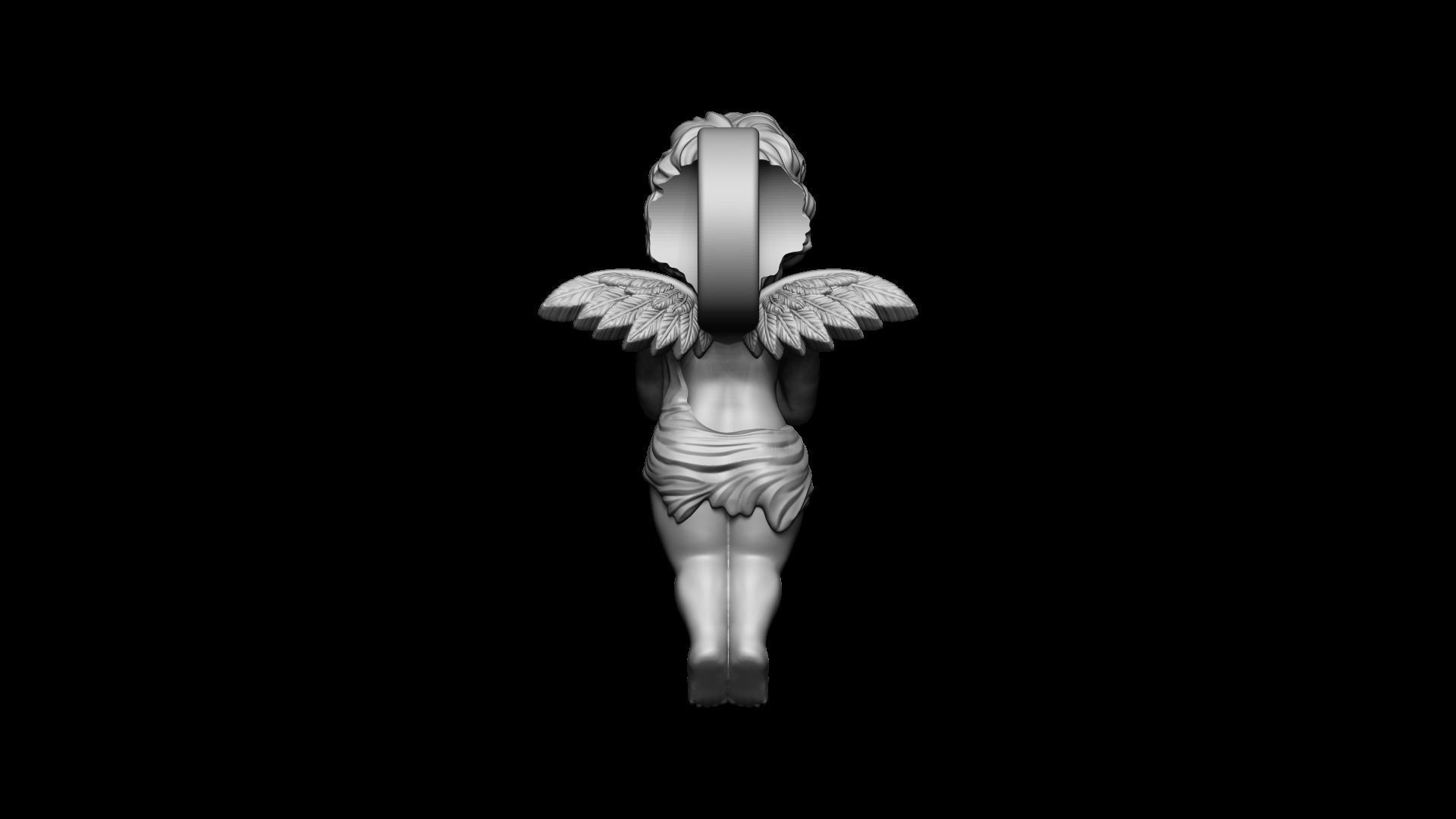 Angel pendant Version 1 3D print model_9