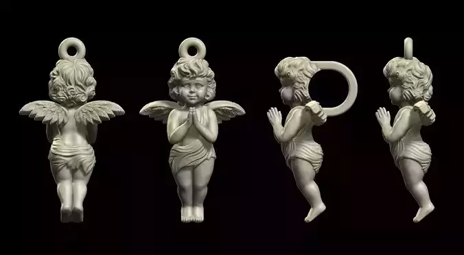 Angel pendant Version 1 3D print model