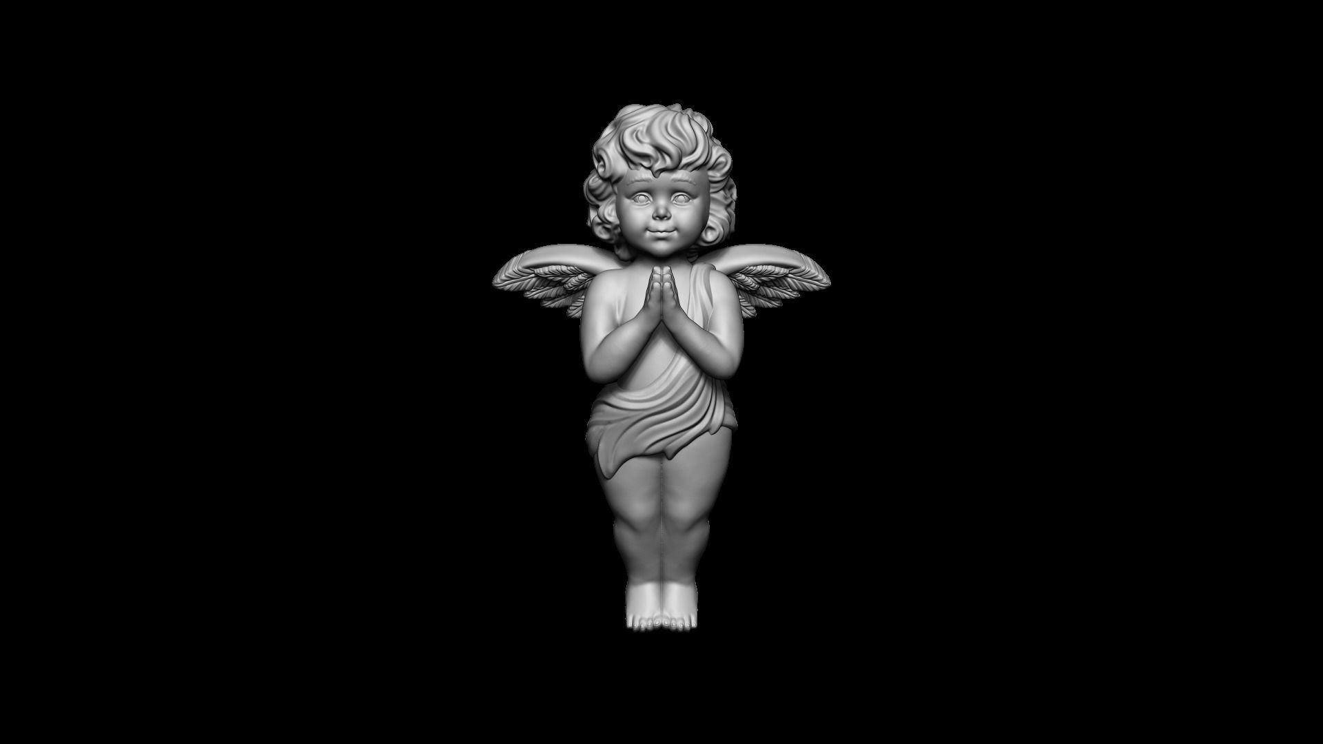 Angel pendant Version 1 3D print model_5