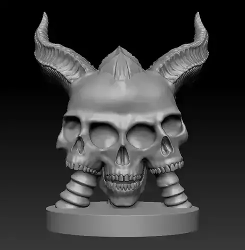 3 Headscull with base 