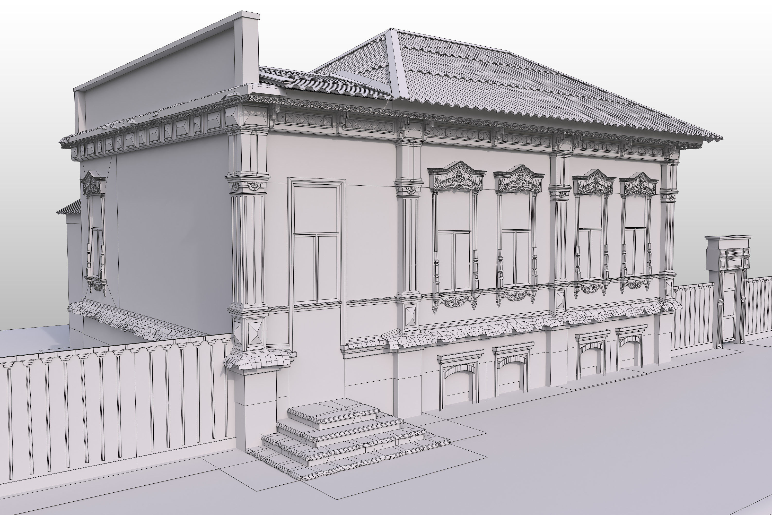 Old House3 Low-poly 3D model_16