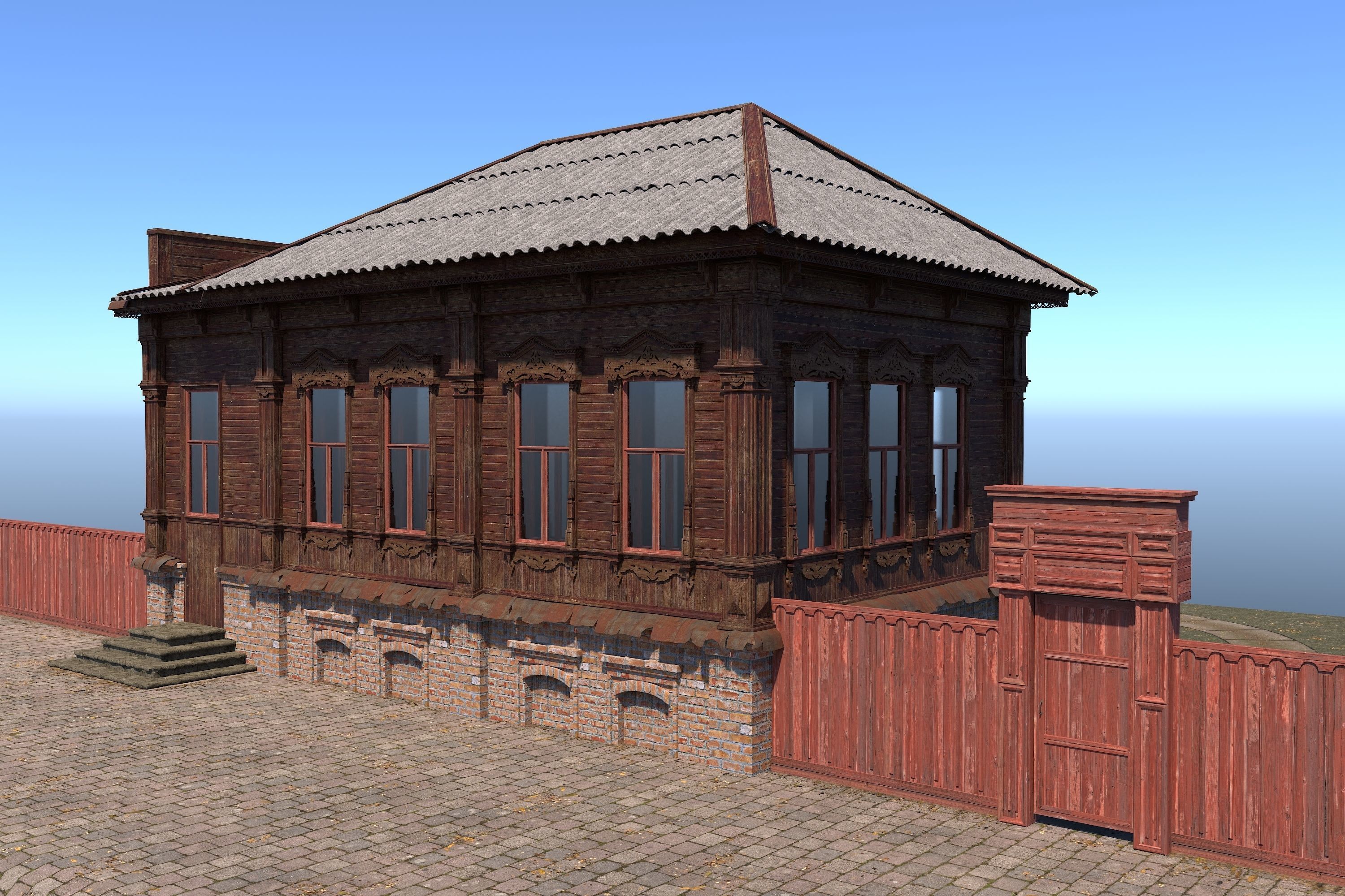 Old House3 Low-poly 3D model_4