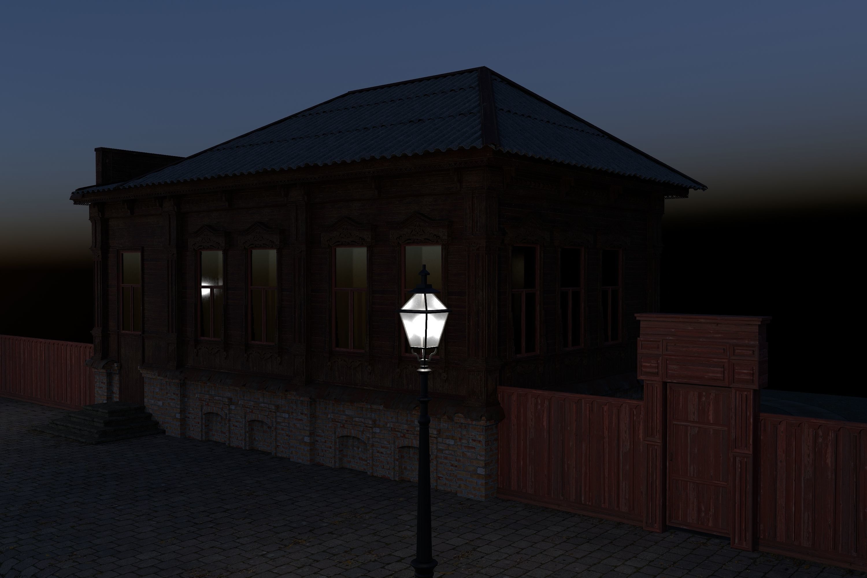 Old House3 Low-poly 3D model_10