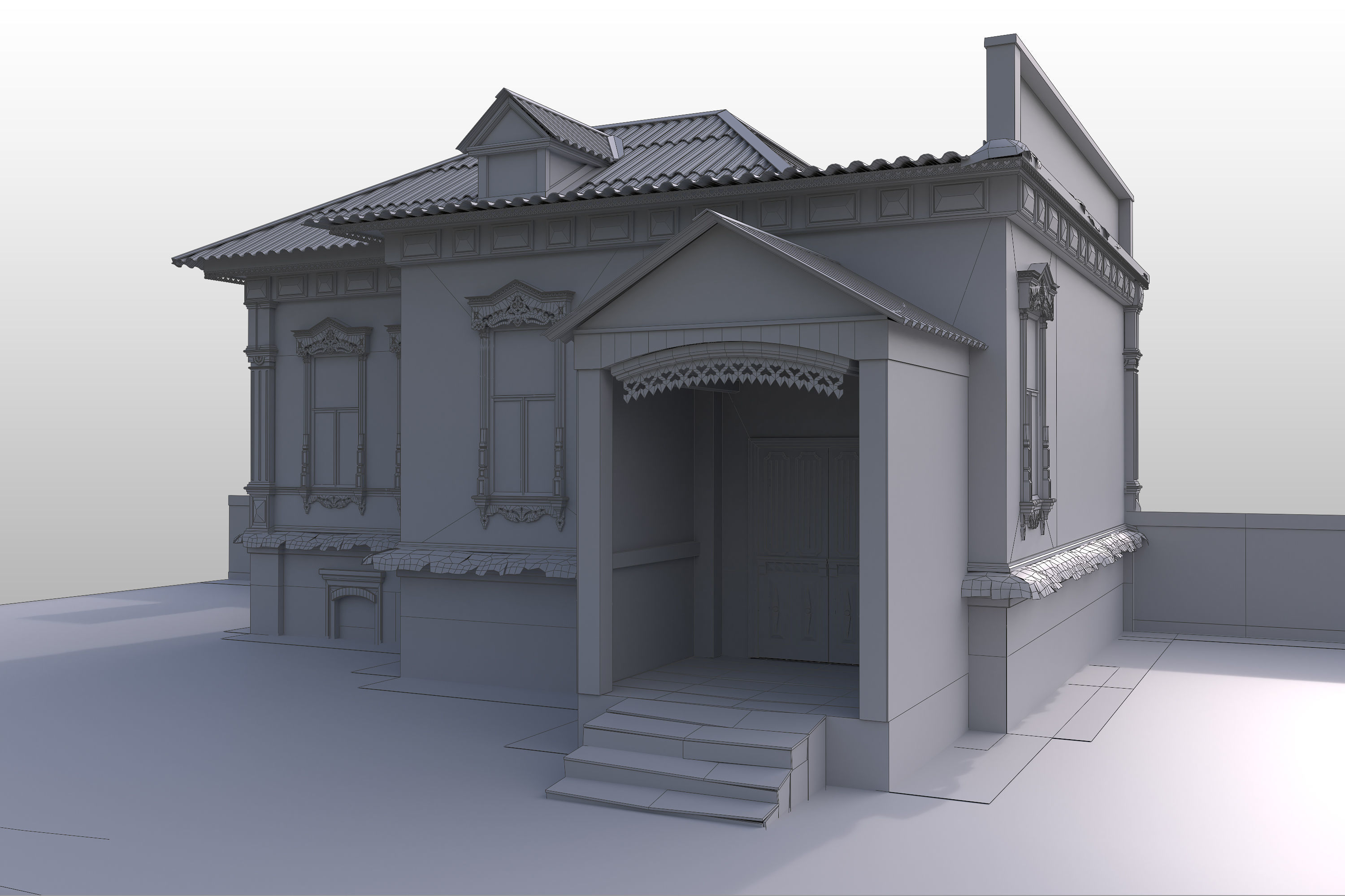 Old House3 Low-poly 3D model_15