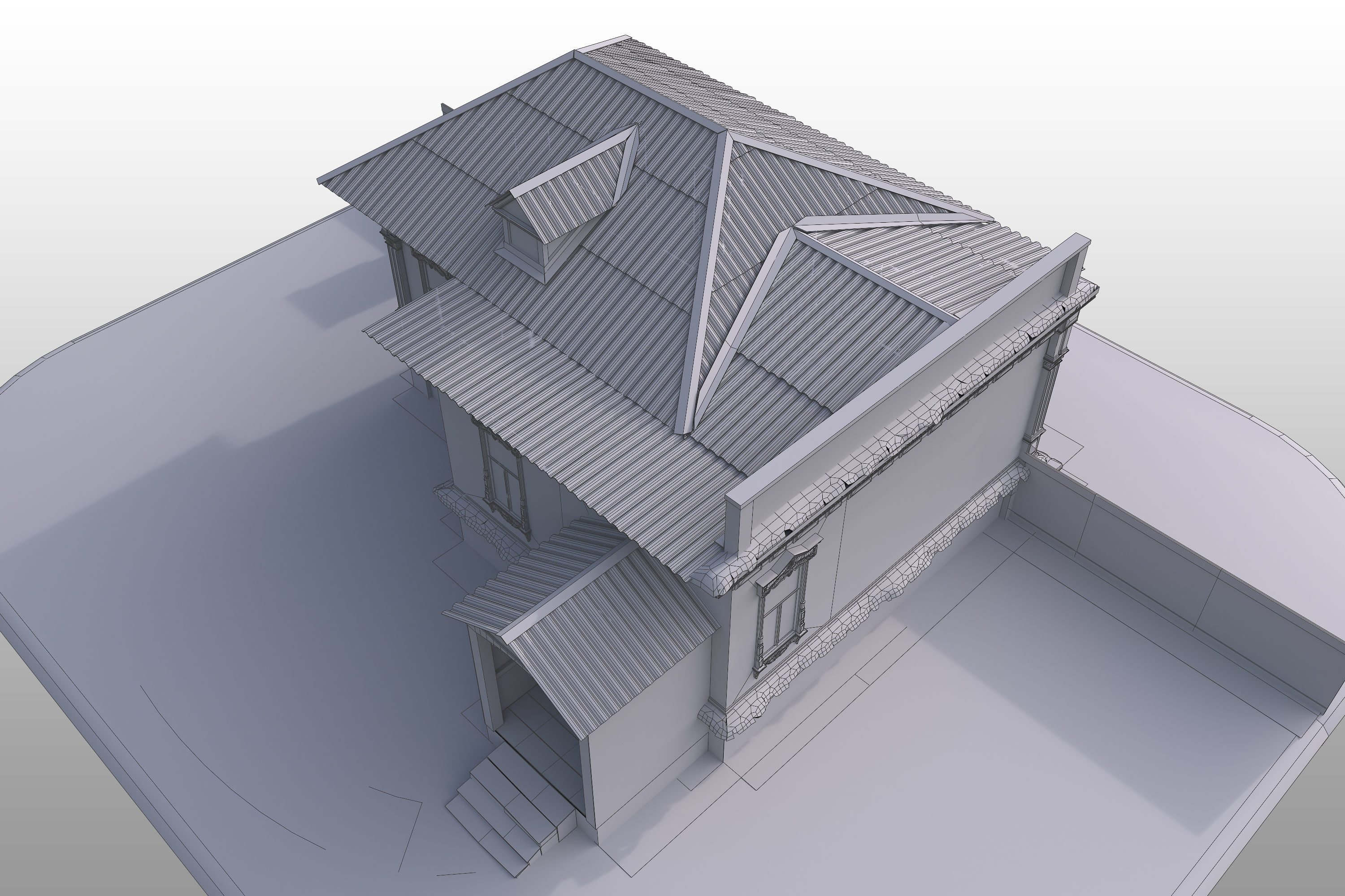 Old House3 Low-poly 3D model_14