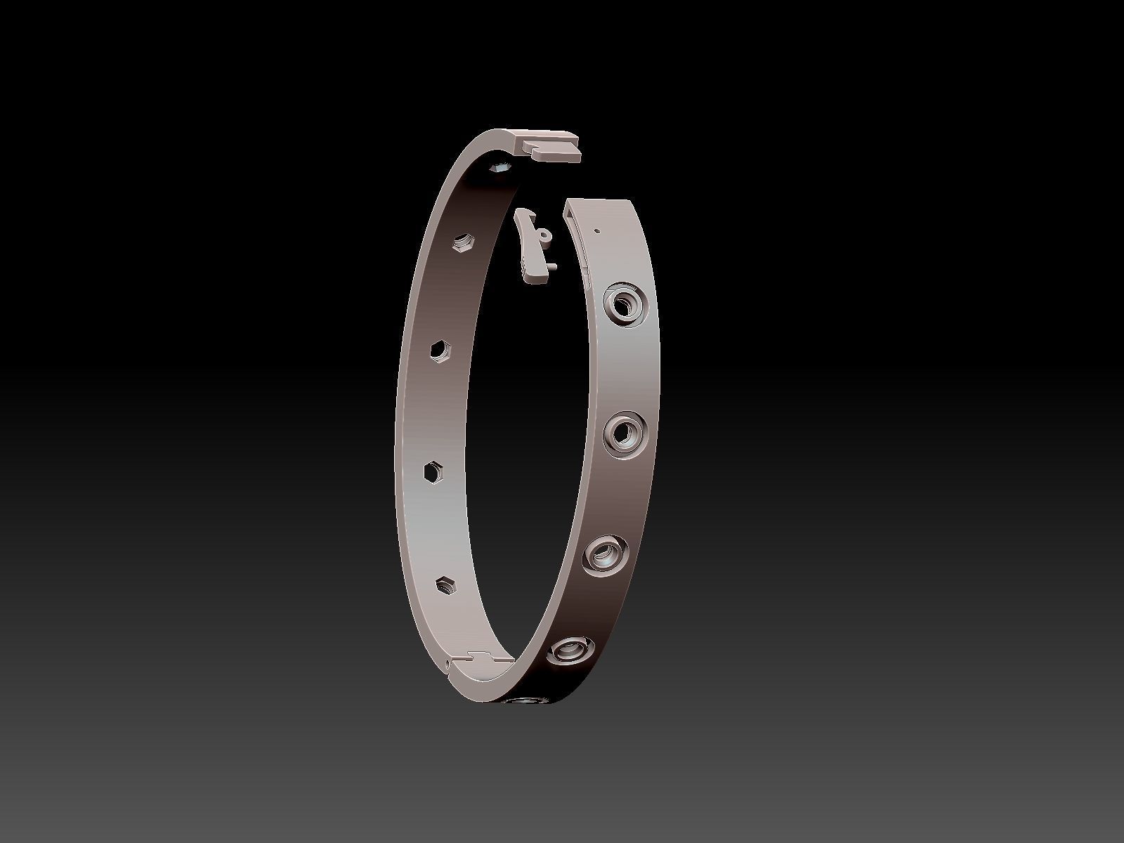 Bracelet with Diamonds 3D print model_6
