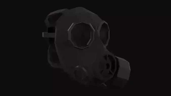 Gas Mask Low Poly FM12 Low-poly 3D model