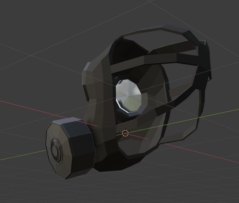 Gas Mask Low Poly FM12 Low-poly 3D model_10